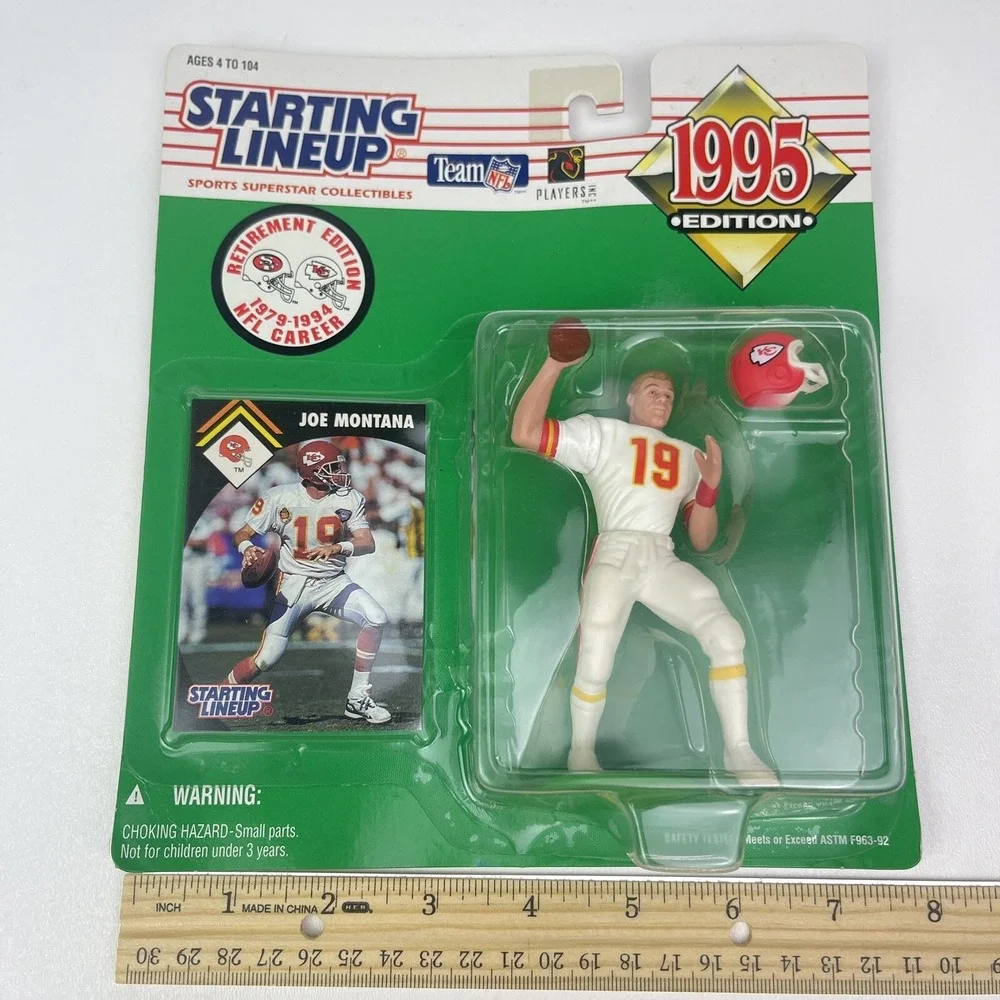 1995 Kenner Starting Lineup JOE MONTANA Retirement Edition Kansas City Chiefs